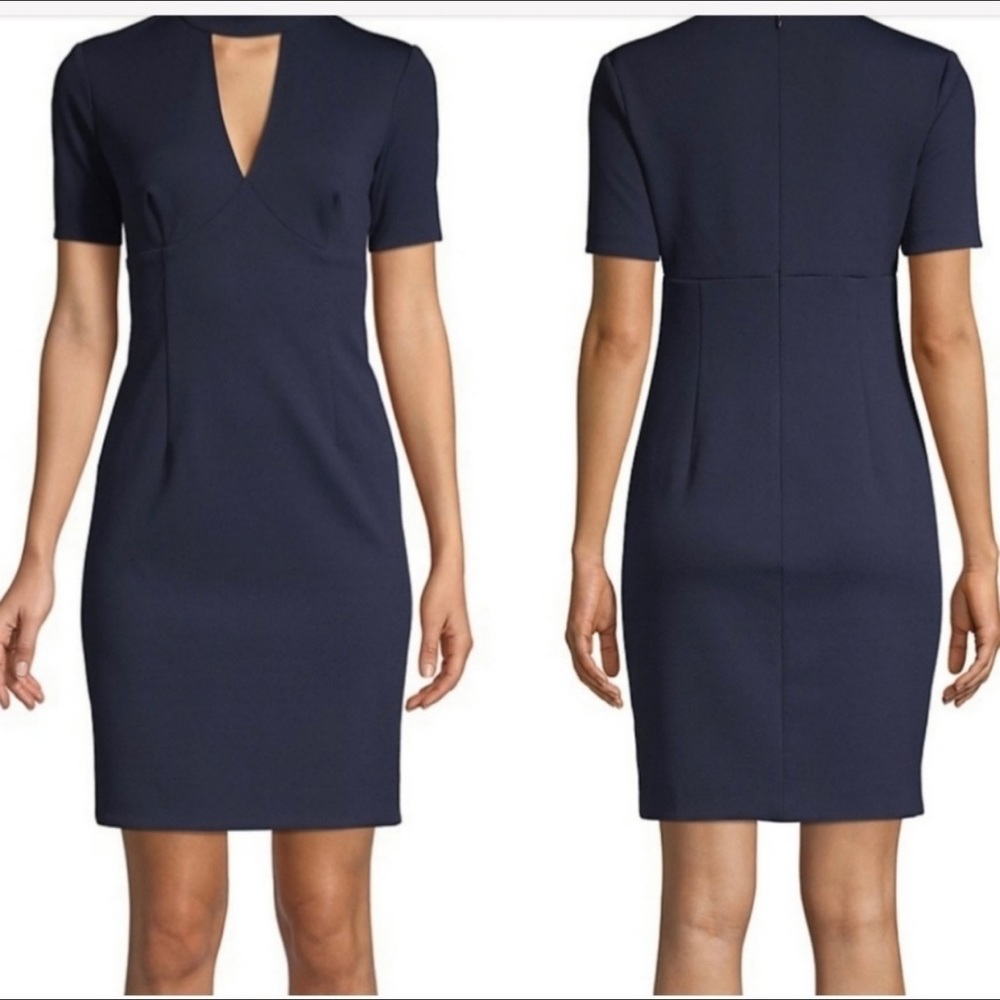 Trina Turk Camari Choker Neck Dress Blue Size 6